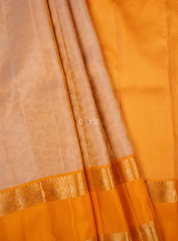 Vivaha - Golden Sunset (Kanchi Border) Handloom Soft Silk Saree