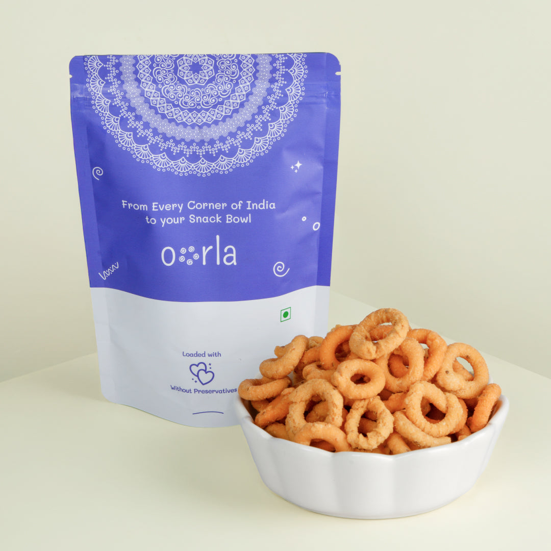 Karaikudi Kuthiraivali Rings Murukku