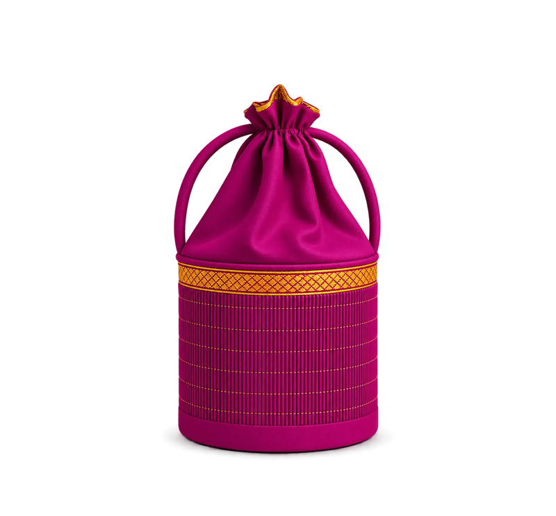 Fabric Potlis — Hand-tied, zari trim